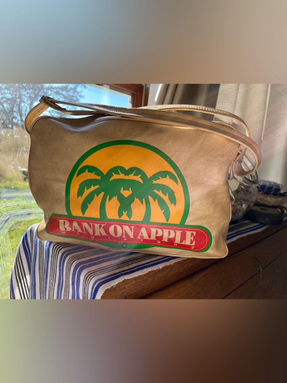 1982 Vintage Apple Computer shoulder Bag in Brown vinyl developer Retreat Rare